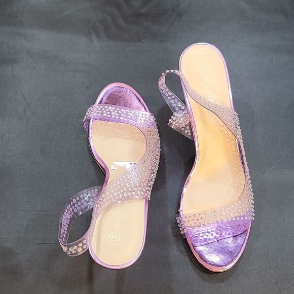 BRAND NEW RAMPAGE WOMEN'S EMBELLISHED MID HEELED SANDALS - Picture 9 of 14